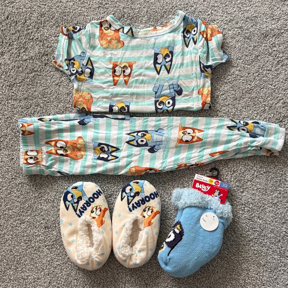 BLUEY BUNDLE! Sleepers, Cozy Socks & Pajama Set
